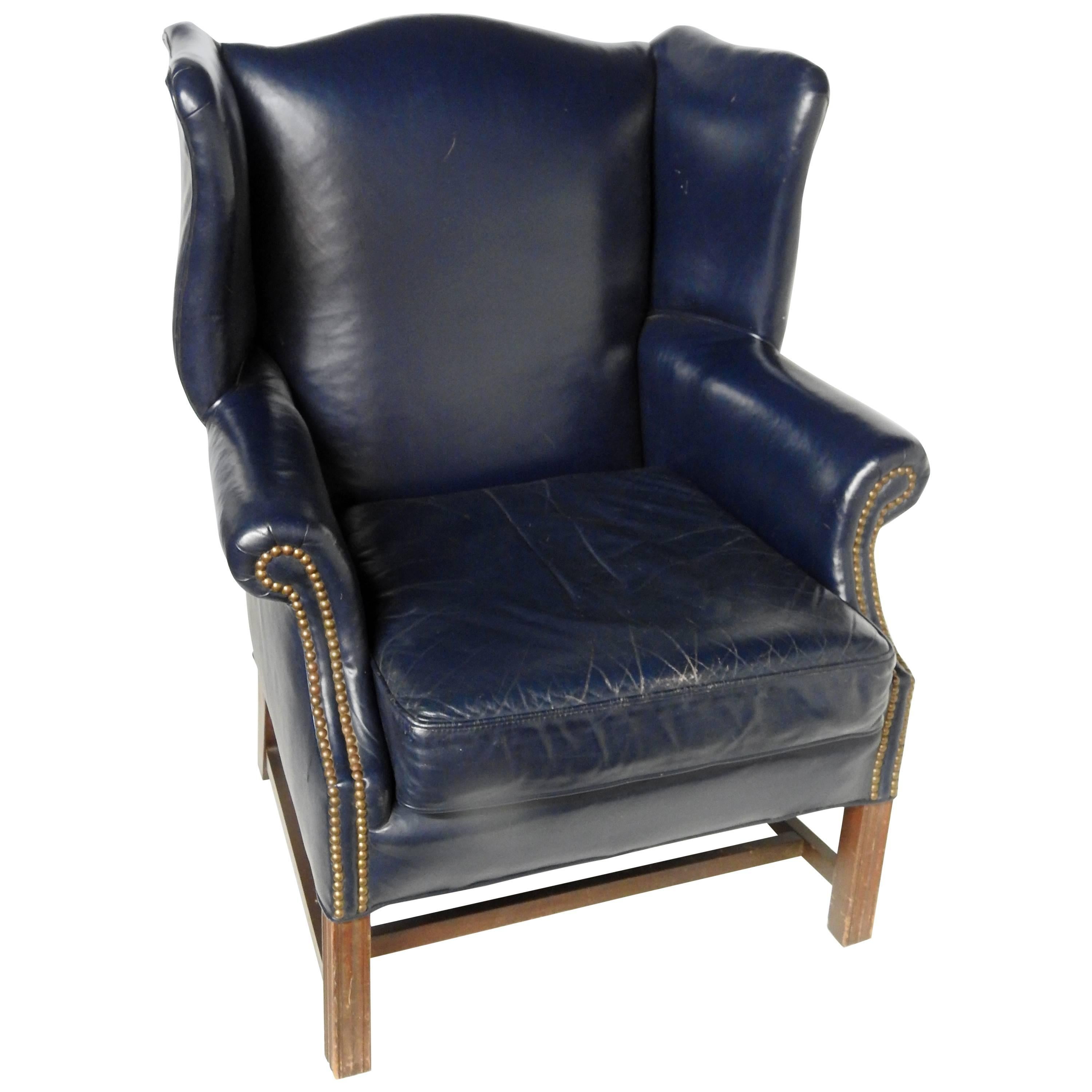 Georgian Style Wing Chair by Leathercraft