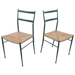 Set of Leggera Chairs Attributed to Gio Ponti, Bijenkorf, 1960s