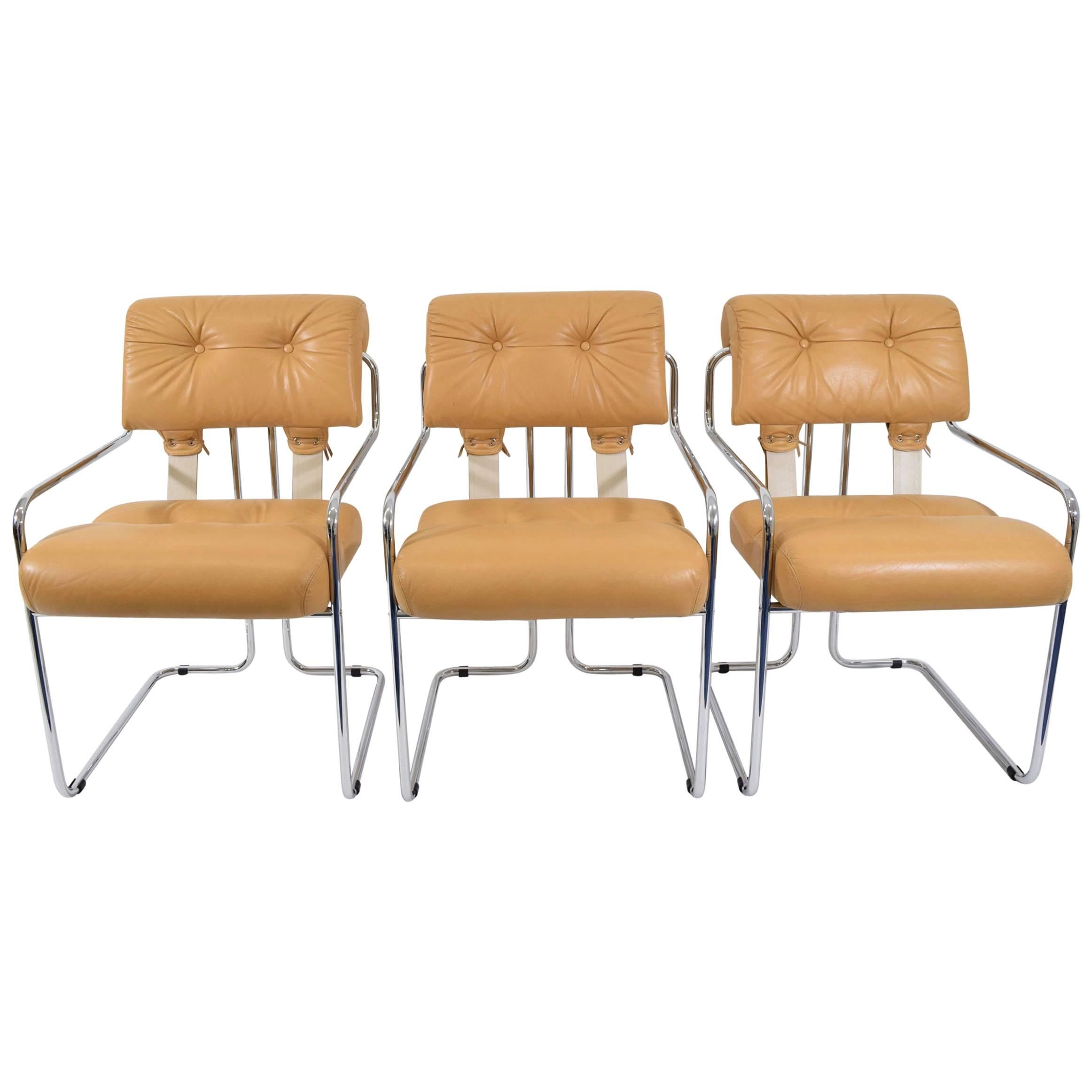 Set of Three "Tucroma" Chairs by Guido Faleschini for Pace