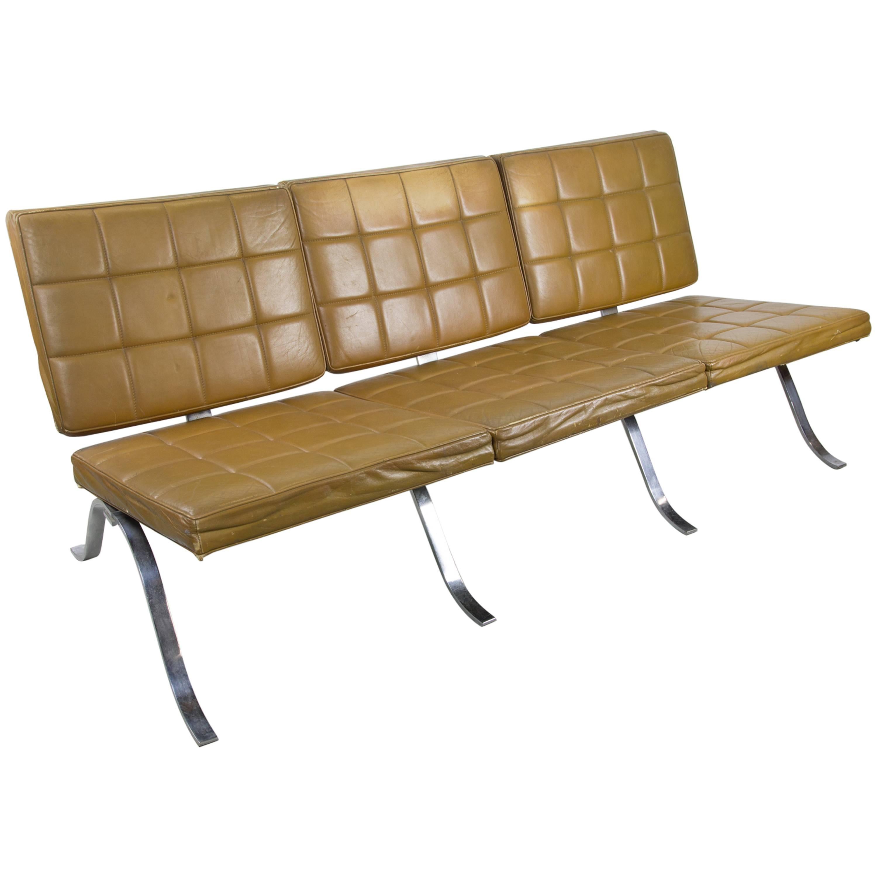 1970s Chrome Three-Seat Sofa