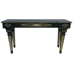 Custom Hand-Painted Console in the Manner of Fornasetti 8