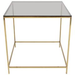 Milo Baughman Brass and Bronze Glass Side Table, circa 1970s 7