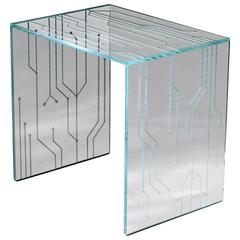 Contemporary design side table in crystal glass 3