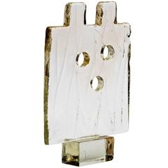 1960s Luciano Gaspari Extra-Large Abstract Glass Block Sculpture 4