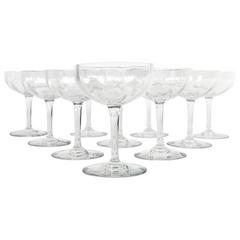 Set of Ten Baccarat Champagne Coupes