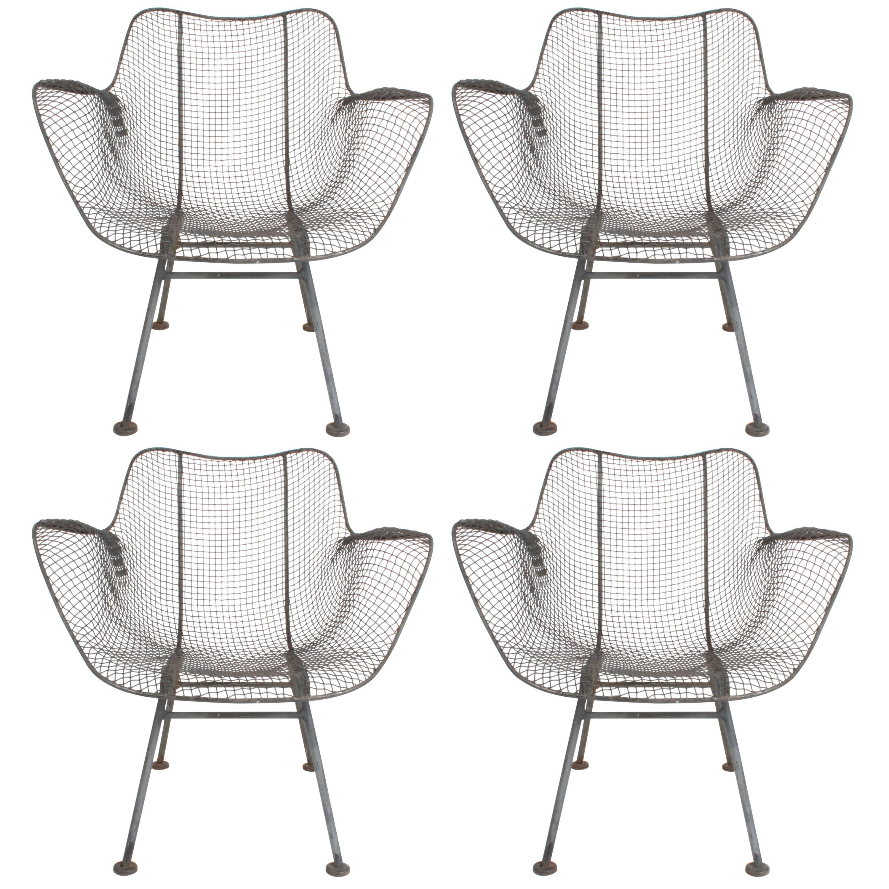 Russell Woodard Low Lounge Patio Chairs Sculptura Line