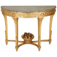 Late 18th Century Swedish Gustavian Giltwood Console Table