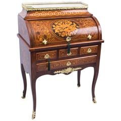 Used French Louis XV Revival Marquetry Bureau, circa 1870