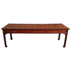 Large-Scale George III Period Mahogany Serving Table