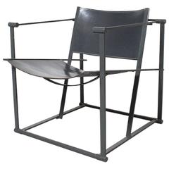 Radboud Van Beekum FM60 Cube Chair in Grey Leather