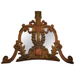 19th Century Louis XVI Carved and Polychrome Mirror