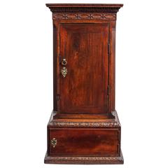 Georgian Antique Chippendale Mahogany Pedestal Cupboard