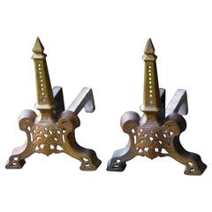 Art Nouveau Firedogs or Andirons 4