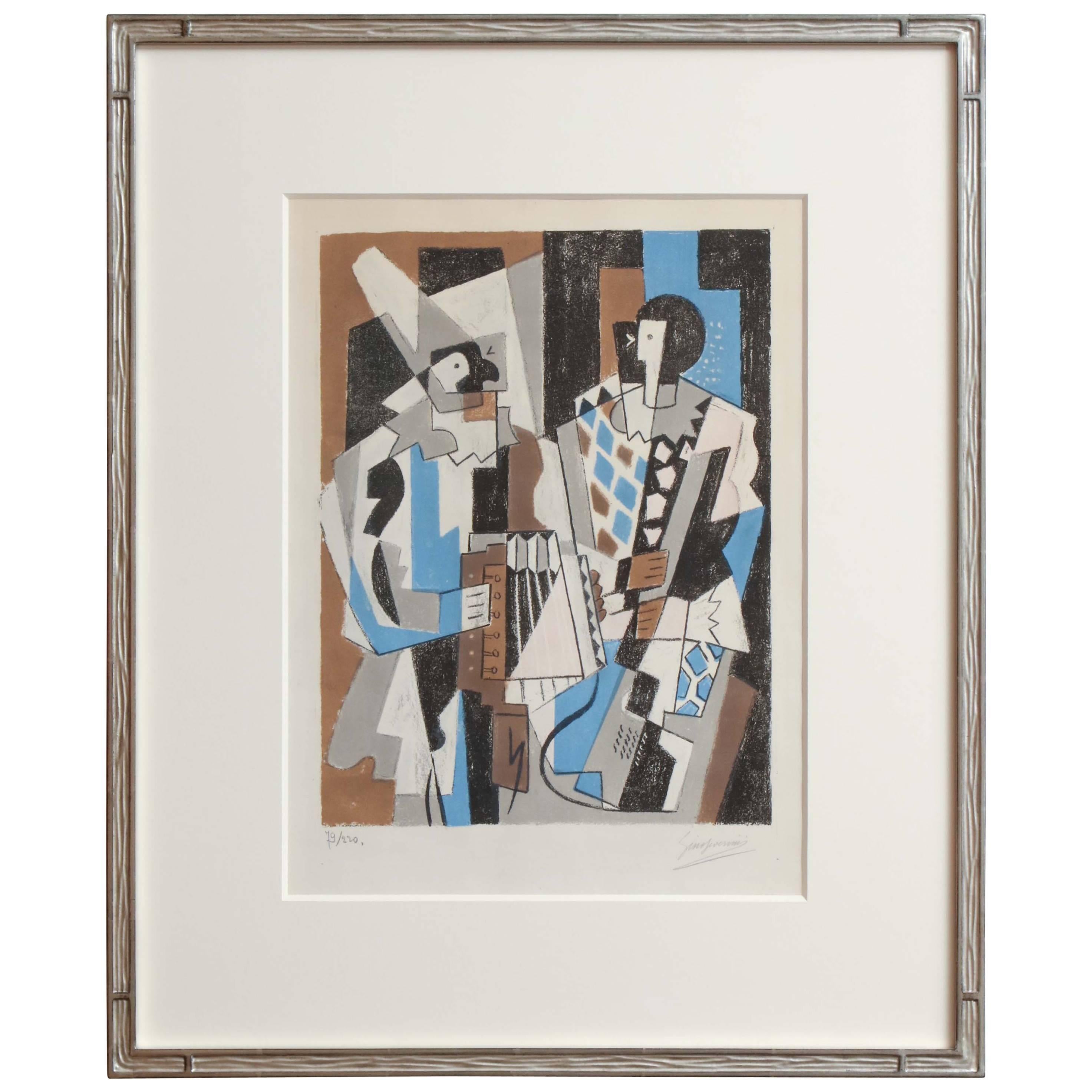 'Arlequins' 'Meloni 24' by Gino Severini For Sale