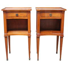 Pair of French Louis XVI Style Mahogany Side Tables