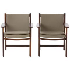 Pair of Armchairs in Brazilian Jacarandá Wood by Sergio Rodrigues, for Oca 1955 2