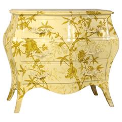 Custom Painted Italian Bombé Commode