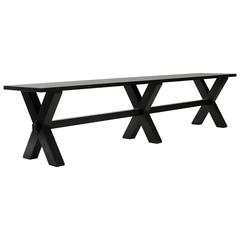 Buck Bench, Ebonized Stain on Ash Hardwood, Dining Room or Entry Bench