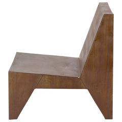 Idra Lounge Chair - Brazilian Post-Modern Chair Weathering steel (Corten Steel) 3