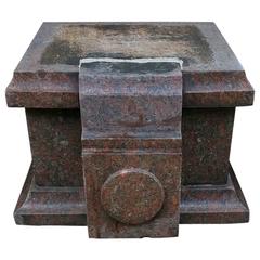 Large 19th Century Pink Marble Pedestal