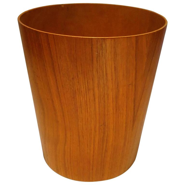 Danish Modern Teak Wastebasket by Martin Aberg for Servex at 1stDibs