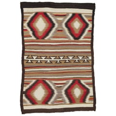 Antique Navajo Rug, Folk Rug, Red Rug, Oriental Rug, Patterned Rug
