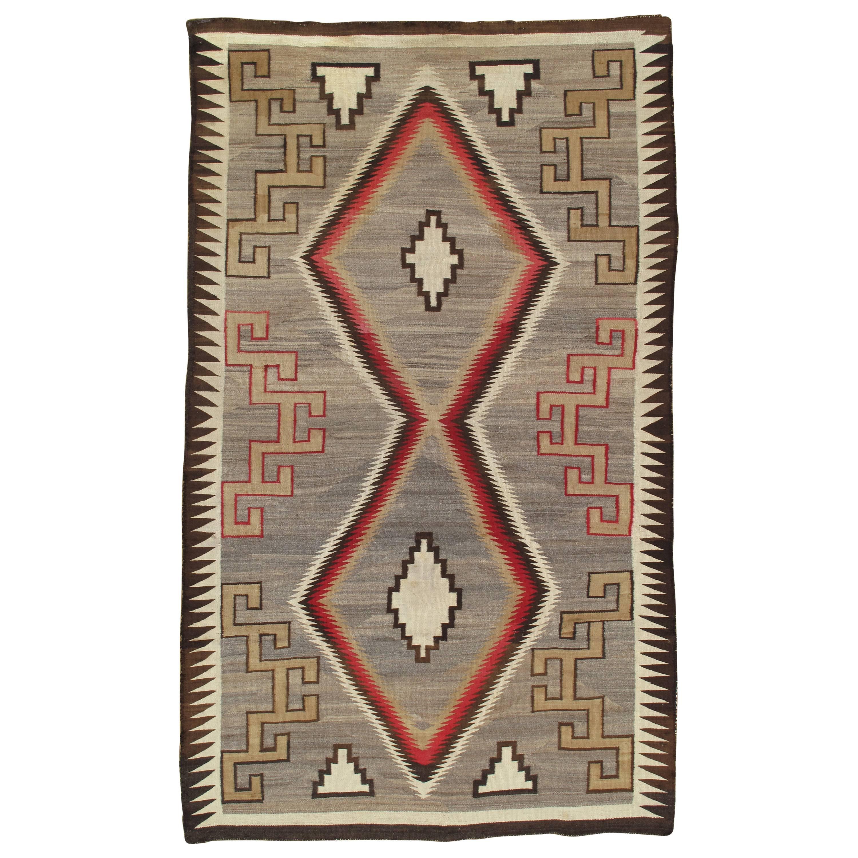 Antique Navajo Rug, Handmade Rug, Oriental Rug, Grey Rug
