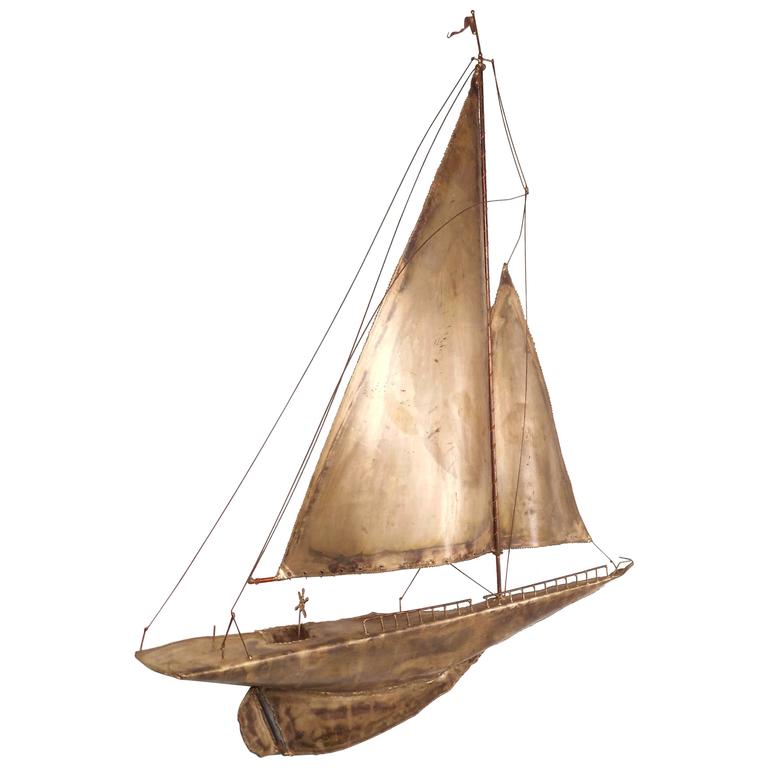 Sailboat Wall Art mid-century modern c. jere style sailboat wall art for sale at 1stdibs Sailboat Wall Art mid-century modern c. jere style sailboat wall art for sale at 1stdibs