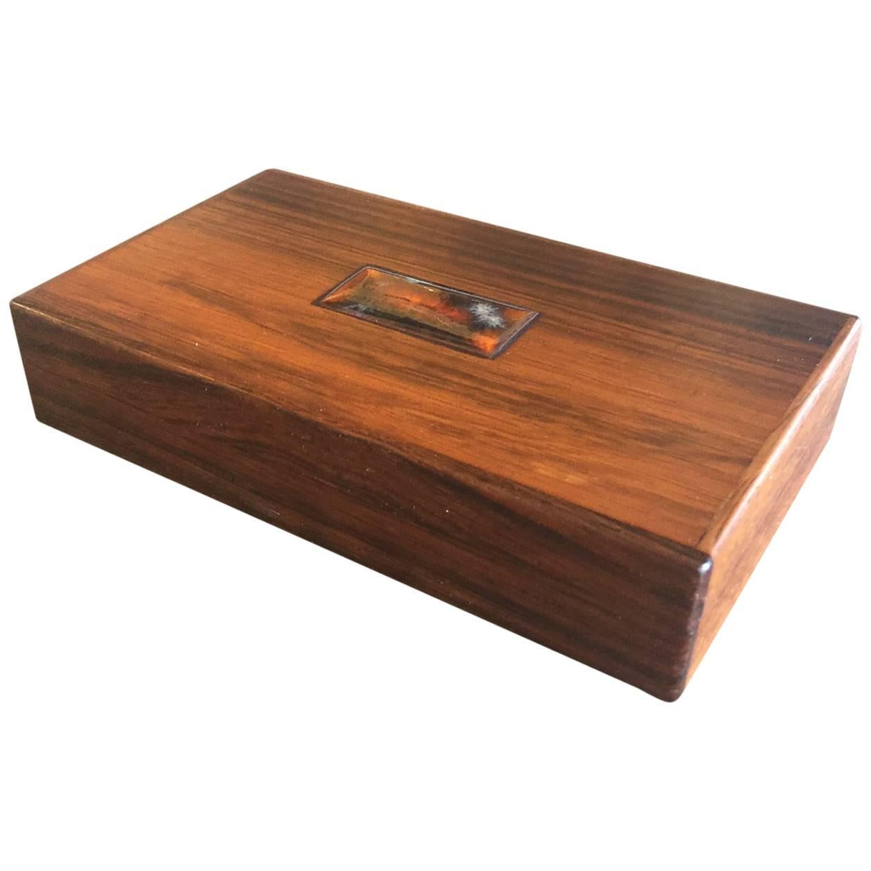 Bodil Eje Dänische Rosenholzschachtel / Humidor von Alfred Klitgaard