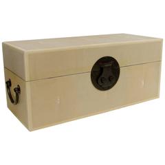 Ivory Shagreen Wood Box 11