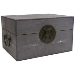 Gray Shagreen Wood Box 12