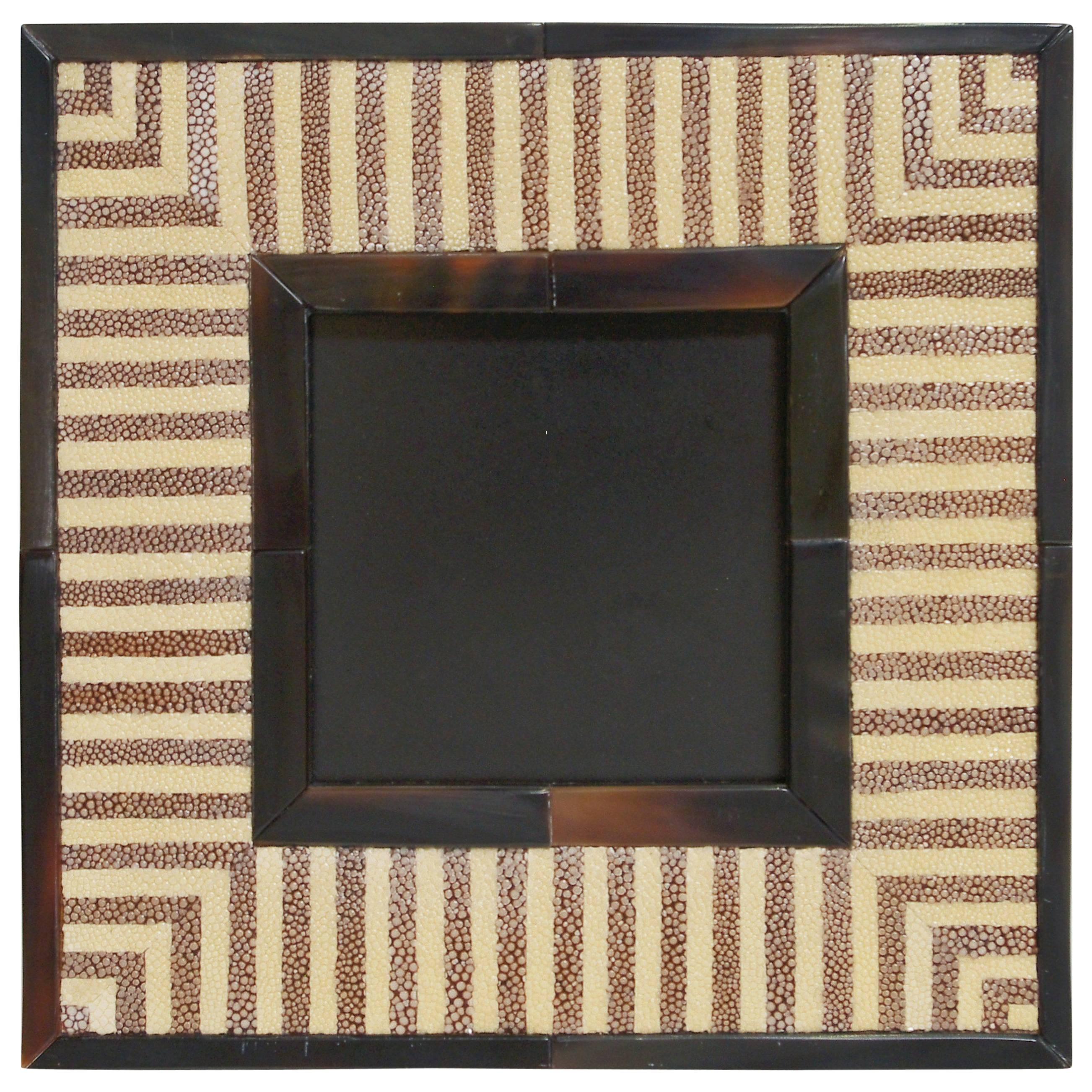Shagreen and Horn Photo Frame for 4" x 4"