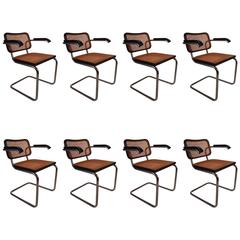 Set of Eight Marcel Breuer Cesca Chairs