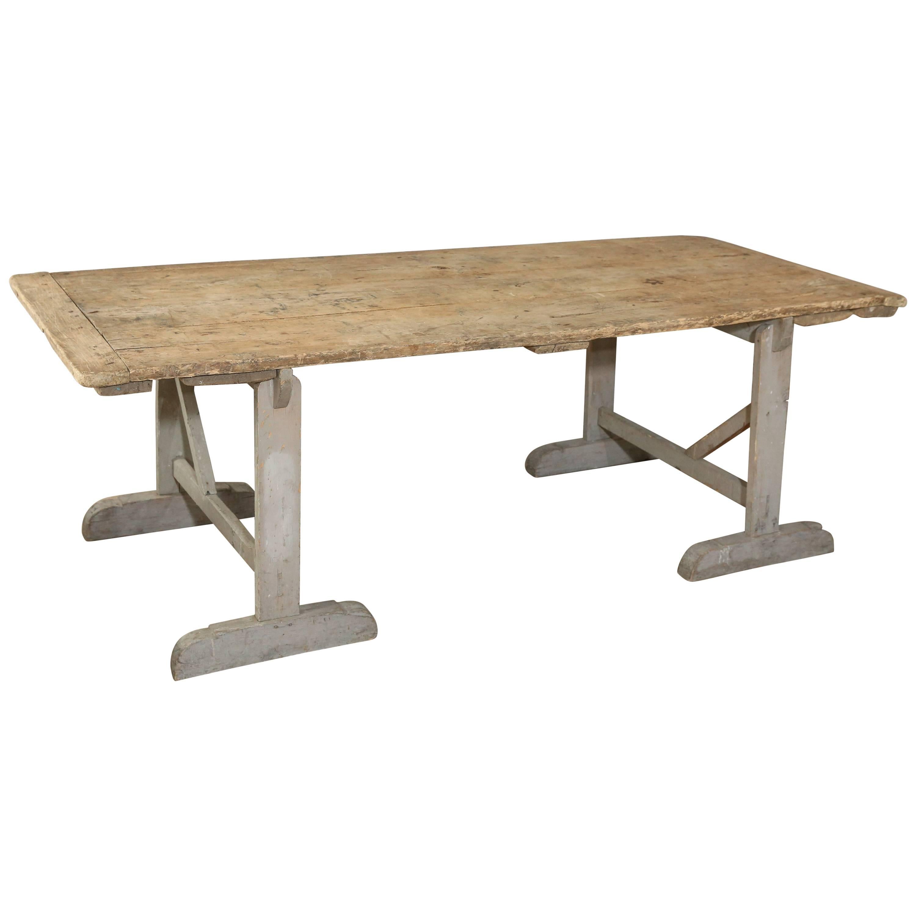 Rustic French Sawhorse Table