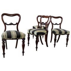 Set of Four Antique Victorian Rosewood Dining Chairs in the Manner of Gillows 6