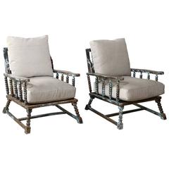 Pair of Swedish Painted Chairs