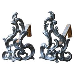Louis XV Style Firedogs, Andirons