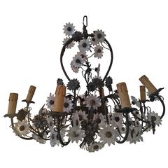 Italian Flower Basket Chandelier, Circa 1930-1940
