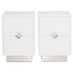 Lacquered Porthole Bedside Cabinets by Talisman Bespoke