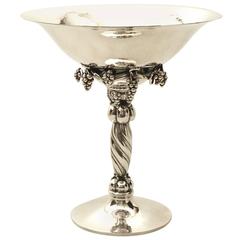 Georg Jensen, Hammered Sterling Silver Tazza