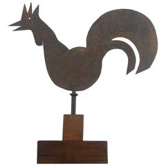 French Silhouette Cockerel Weathervane or Coq de Clocher