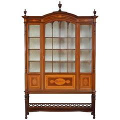 Antique Exceptional Edwardian Display Cabinet, Vitrine