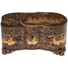 19th Century Lacquer Chinese Tea Caddy