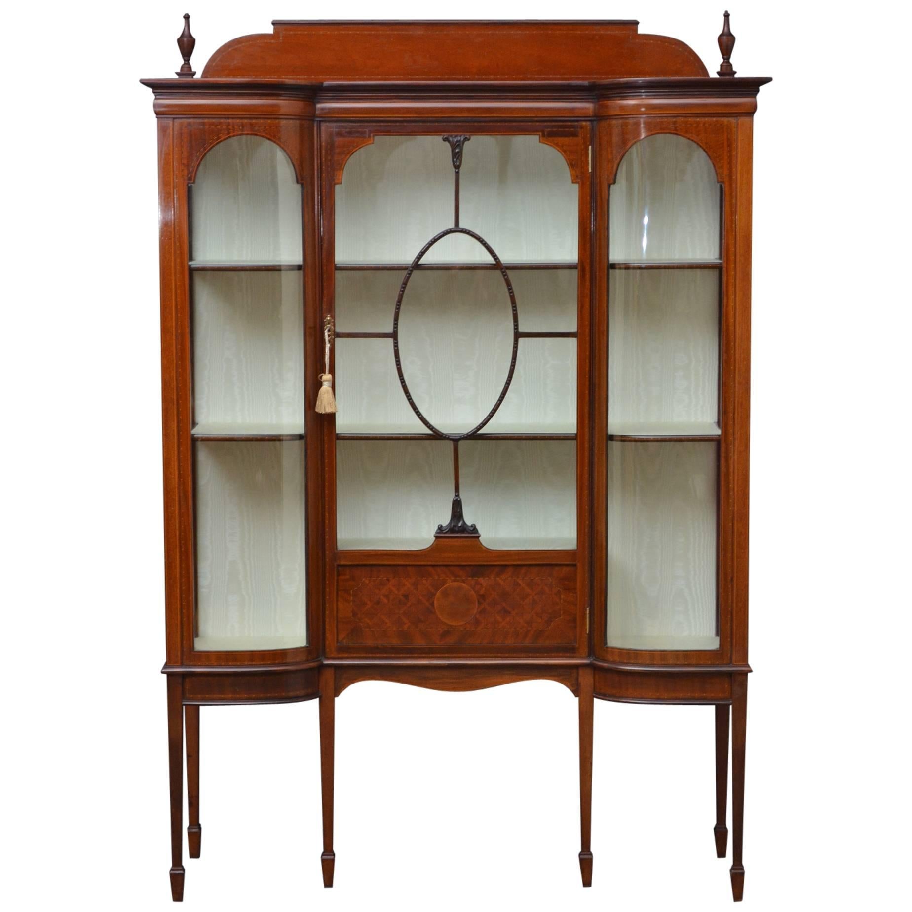 Edwardian Mahogany Display Cabinet, Vitrine