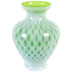 Vintage Green Opalescent Deco Piece/Vase
