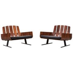 Pair of Jorge Zalszupin Lounge Chairs  * NEW UPHOLSTERY *