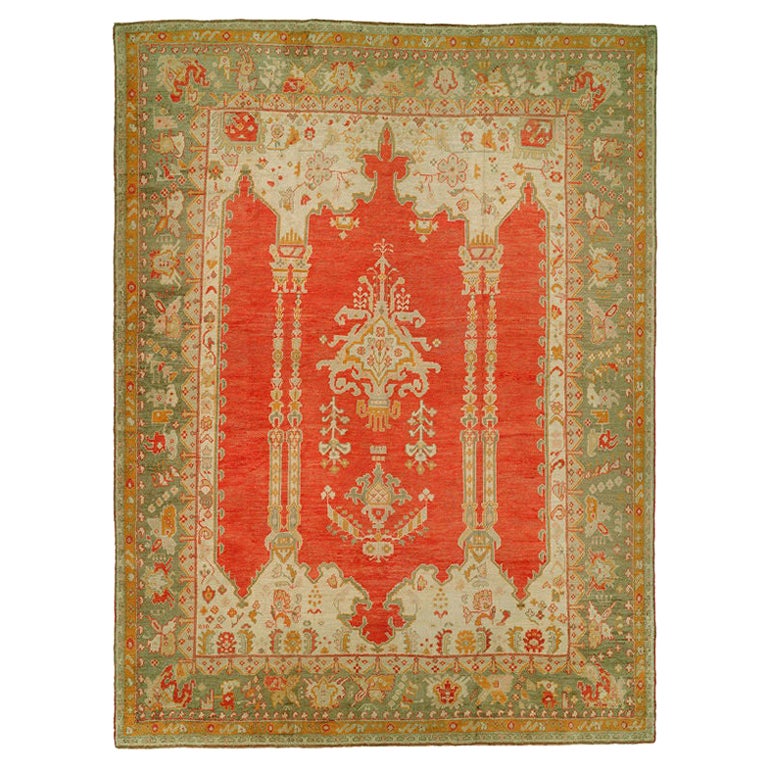 Colección Zabihi Alfombra Oushak Turca Antigua