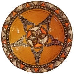 Moroccan Ceramic Camel Bone Plate, Decorative Only