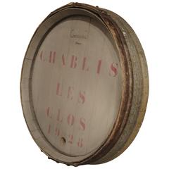 Vintage French Wine Barrel Frontage-'chablis Les Clos, ' 1928