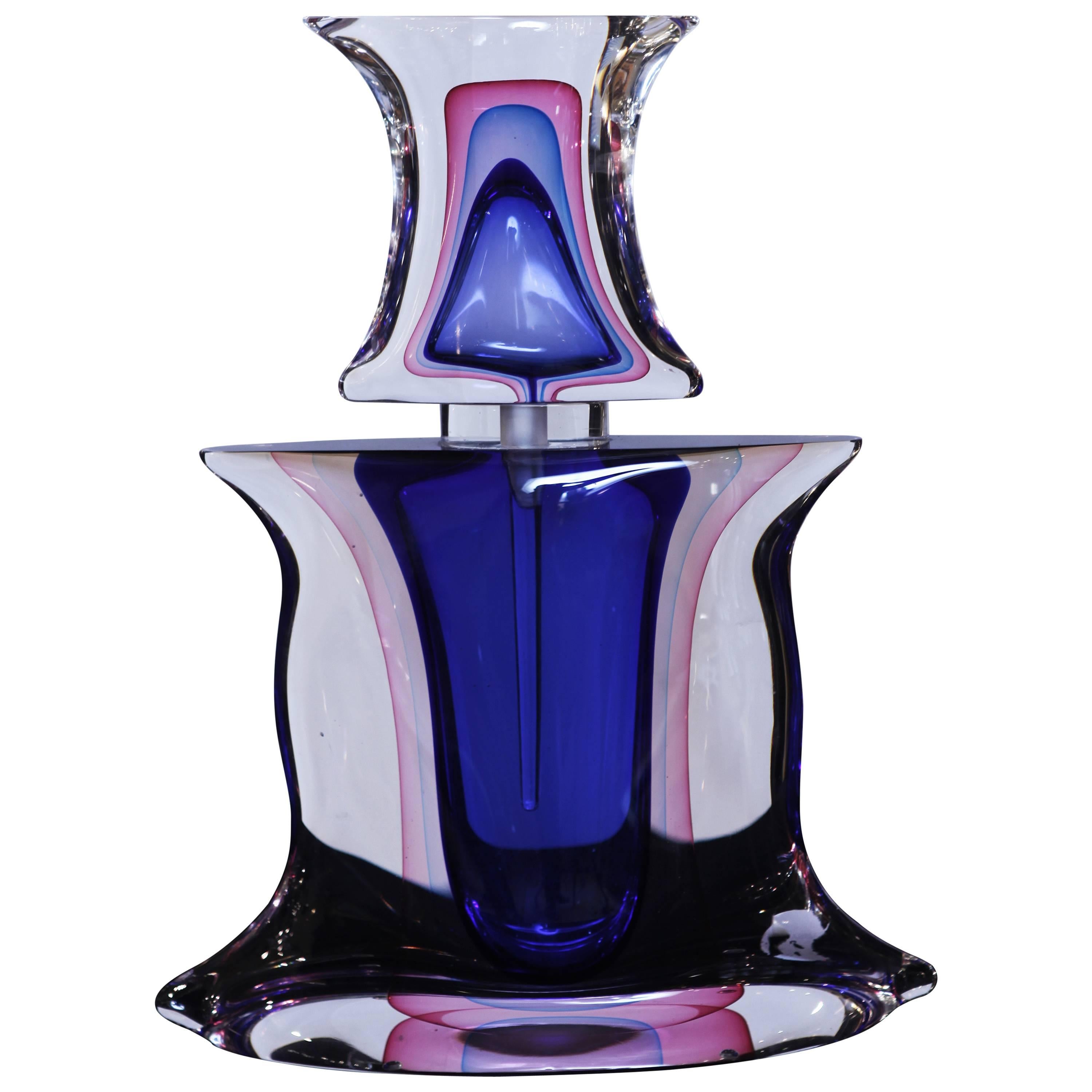 An Oversized Murano Perfume  Bottle by Mandruzzato